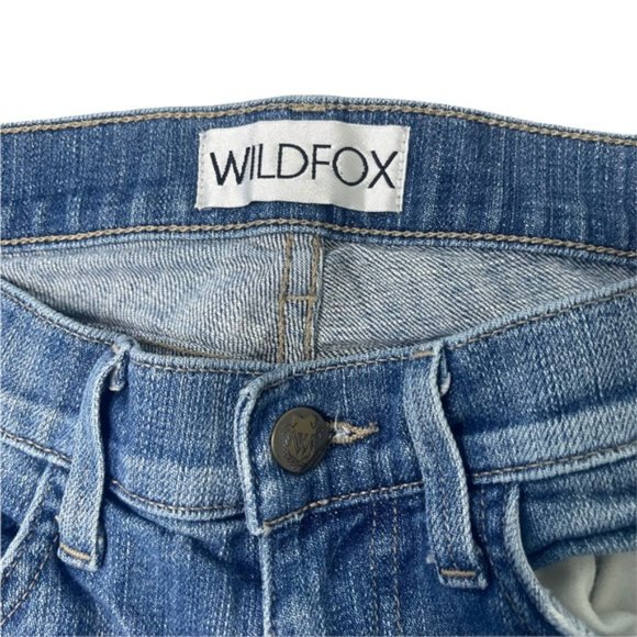 WILDFOX Women's Medium Wash 'Pamela Mid-Rise Cigarette' Skinny Jeans Size 26 EUC - Picture 3 of 10